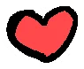 Red heart decoration