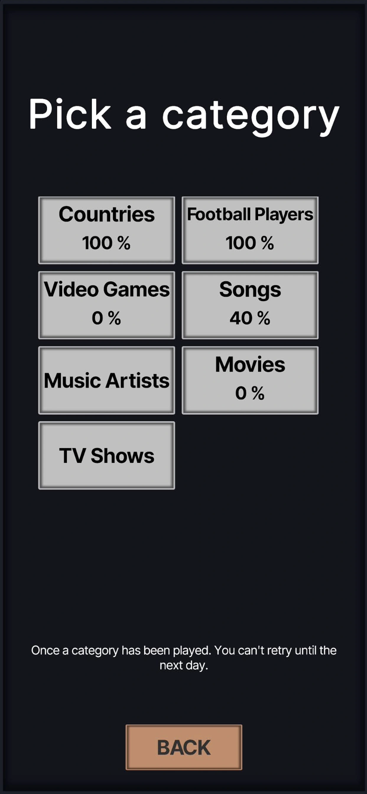 Daily Rankings trivia
